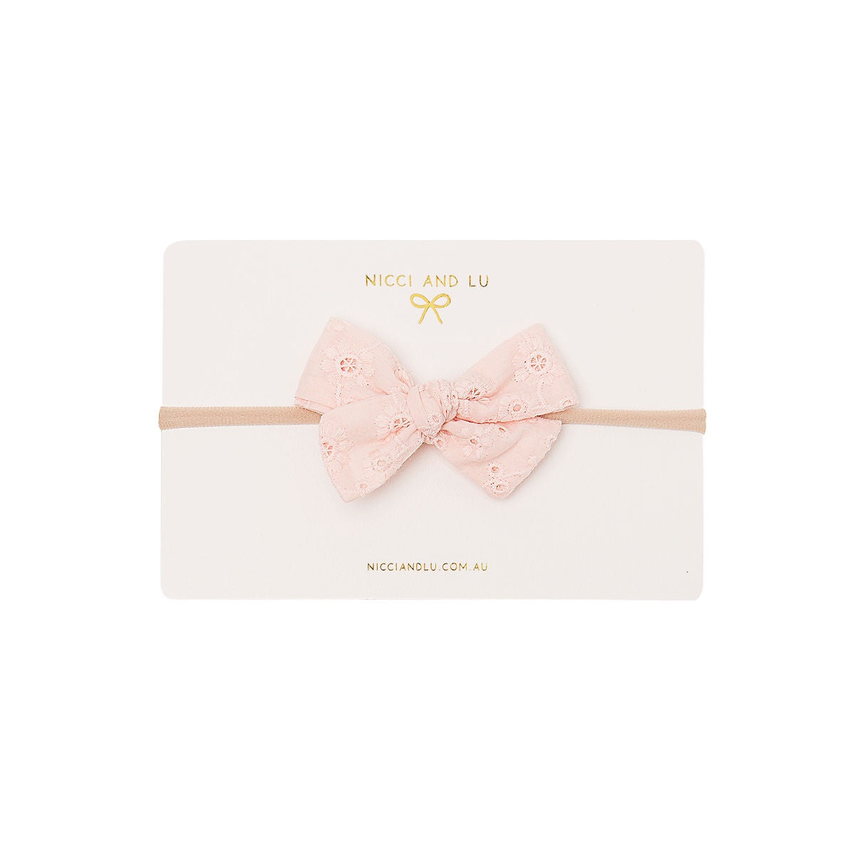 Soft Headband- Pinweel Bow Peony Meadow Broidery