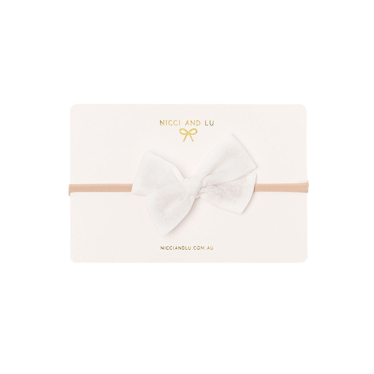 Soft Headband-Pinweel Bow Soft White Flower