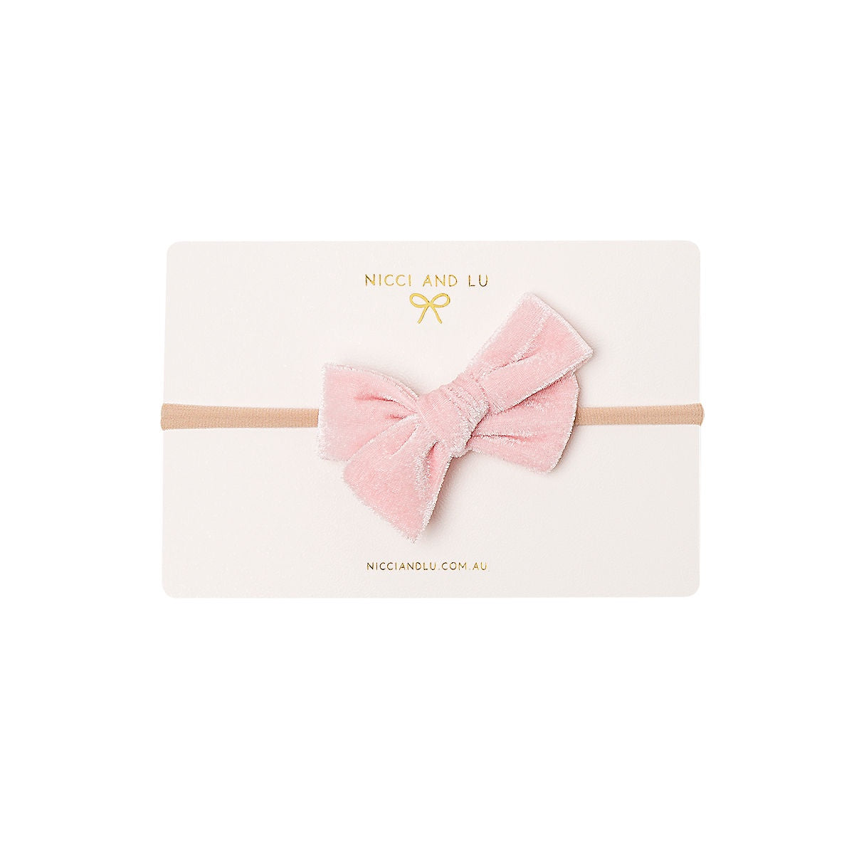 Soft Headband-Velvet Bow Cotton Candy