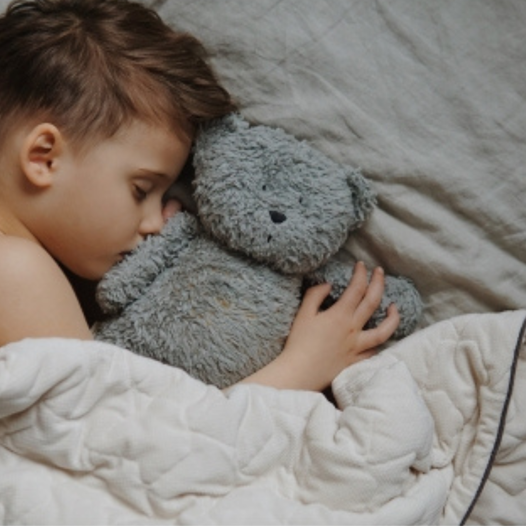 Moonie Organic Humming Bear with Lamp - Gray