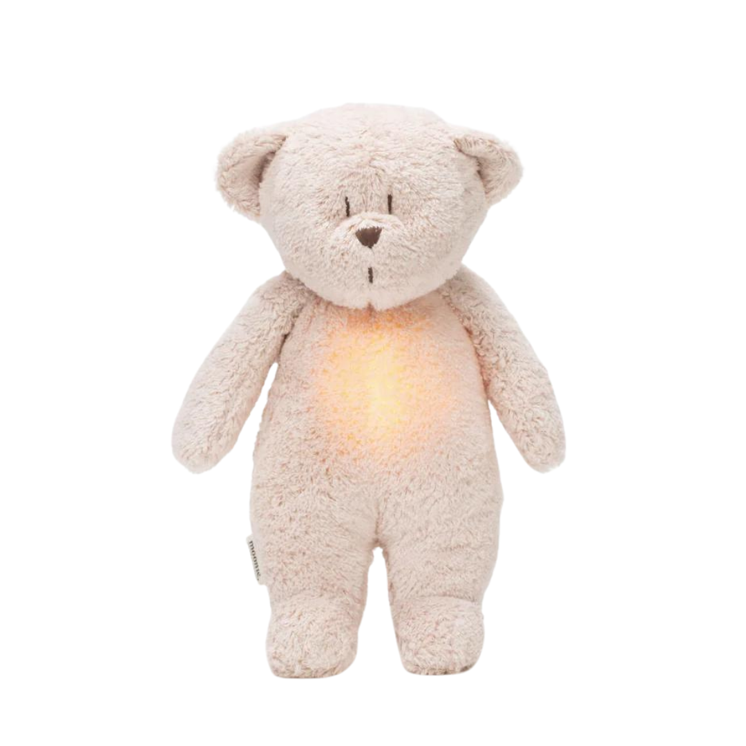 Moonie Organic Humming Bear with Lamp - Rose