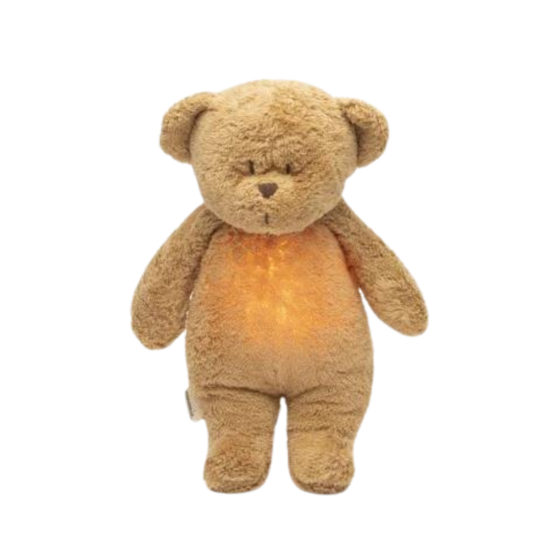 Moonie Organic Humming Bear with Lamp - Cappuccino