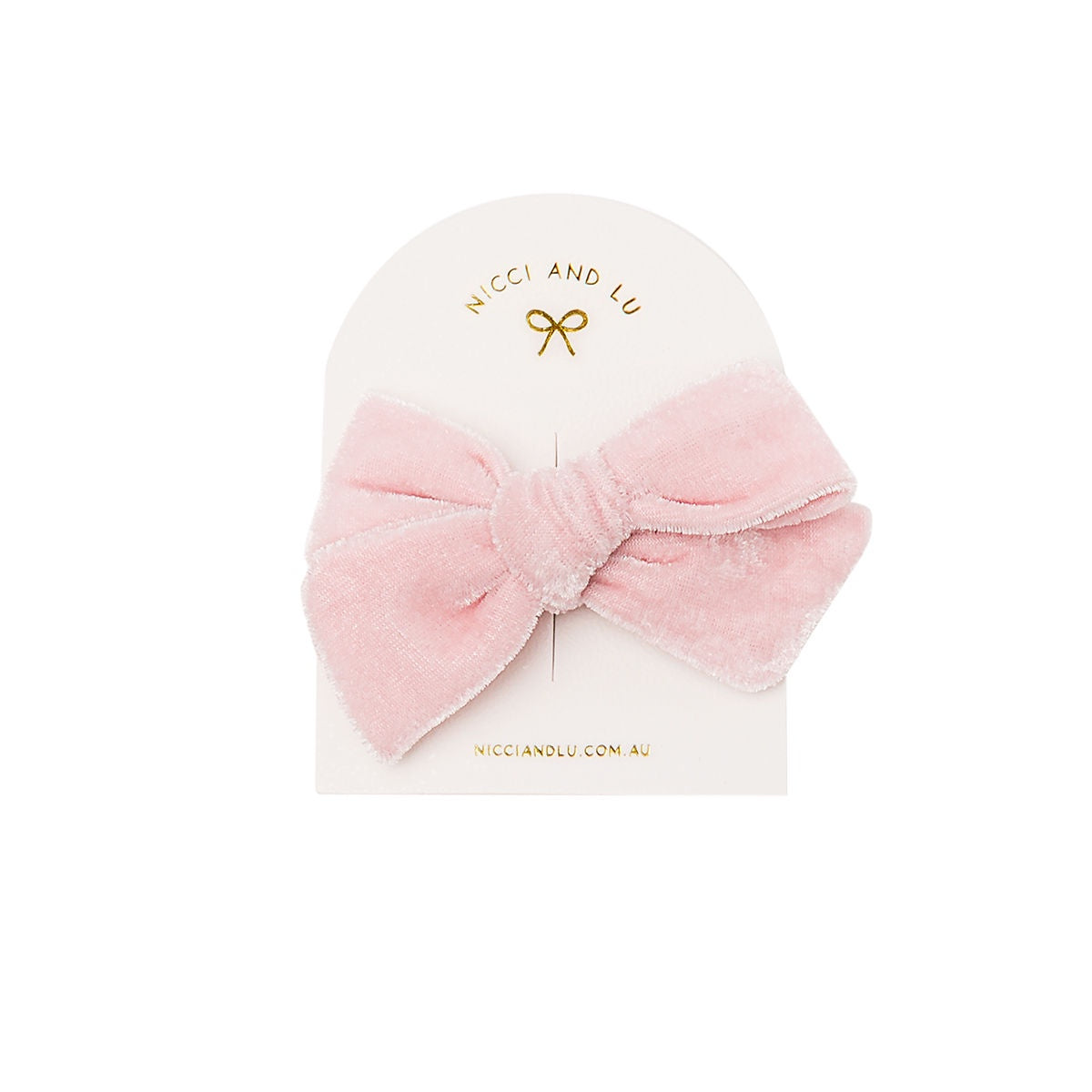 Velvet Bow Clip- Candyfloss