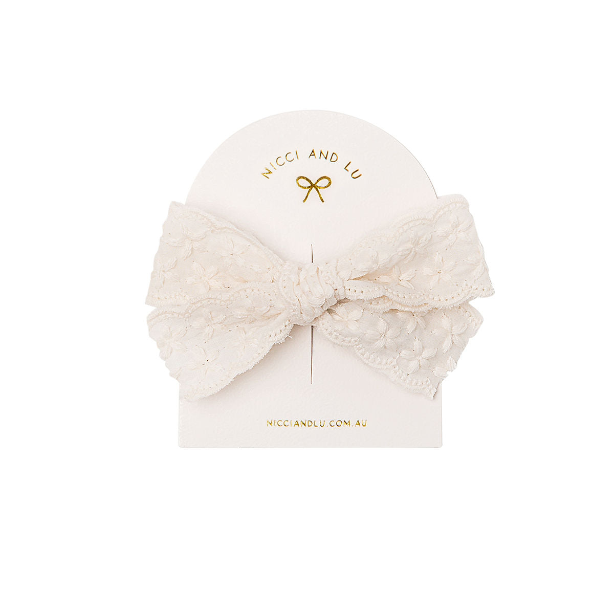 Vintage Lace Bow Clip - Ivory