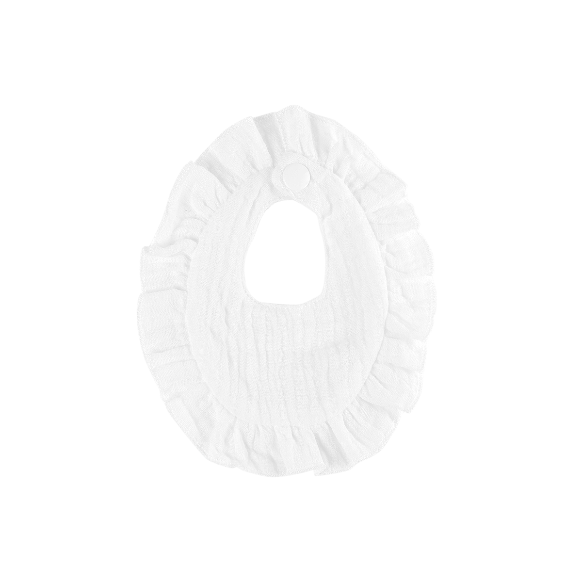 Doll Clothing - Doll Frill Bib Muslin - Ivory