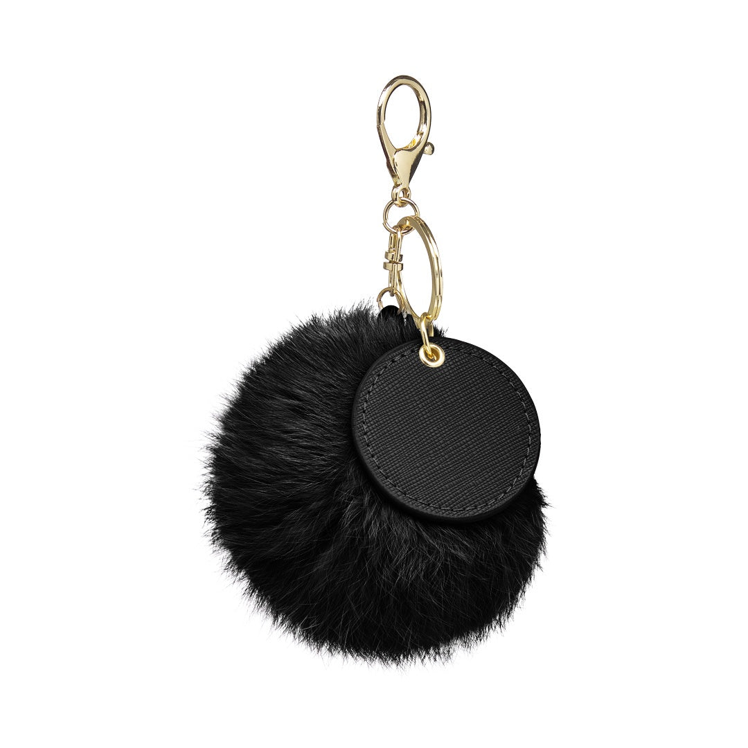 Pompom Keyring - Black