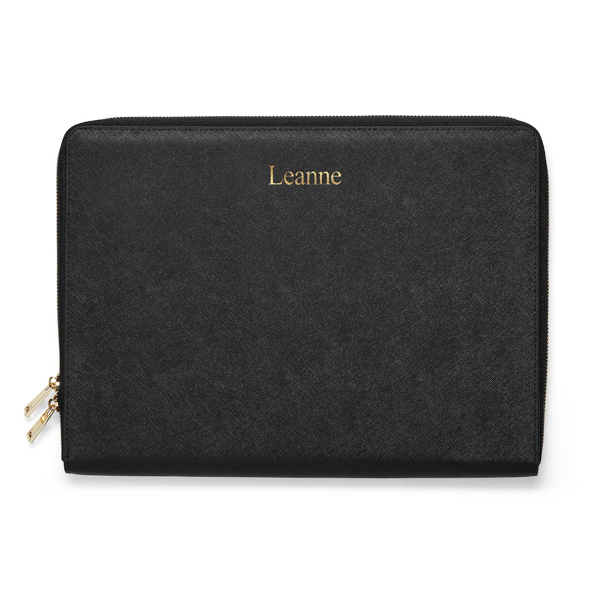 Laptop Bag in Saffiano Leather - Black