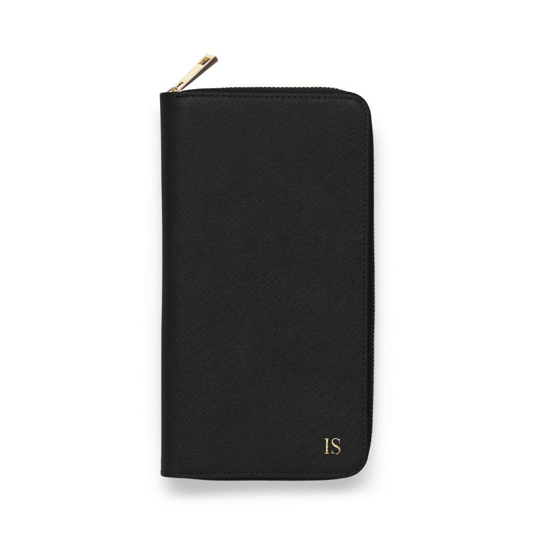 Zip Travel Wallet - Black