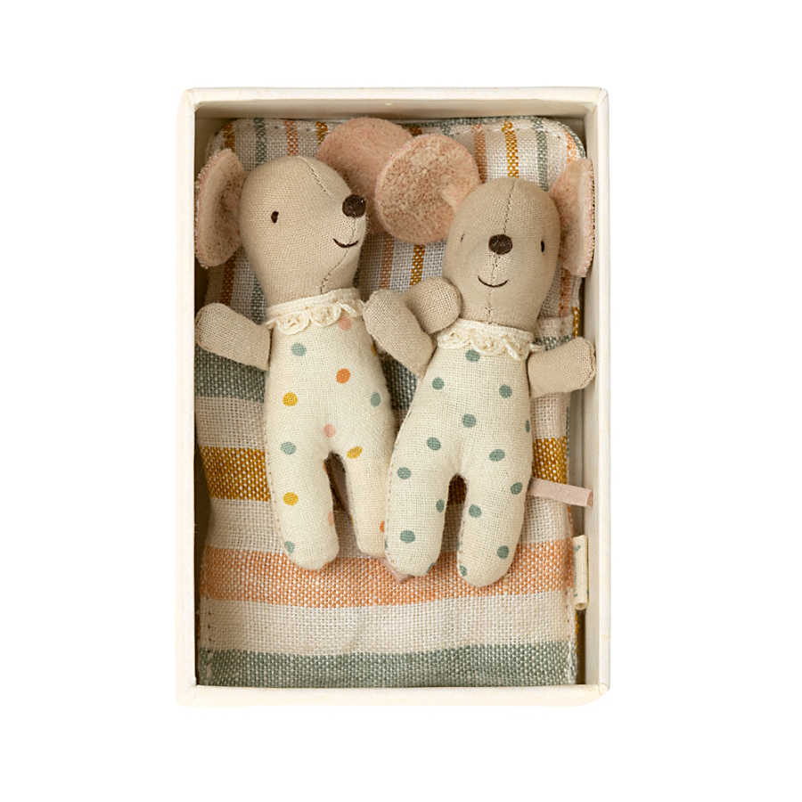 Maileg - Mice Twins Baby in box