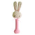Baby Bunny Stick Rattle Pink with White Spot