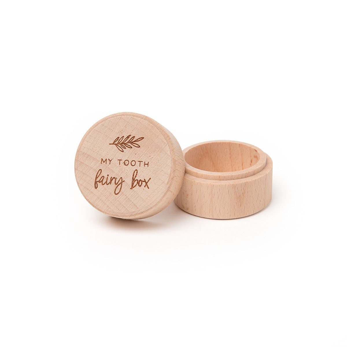 Round Wooden Tooth Fairy Box