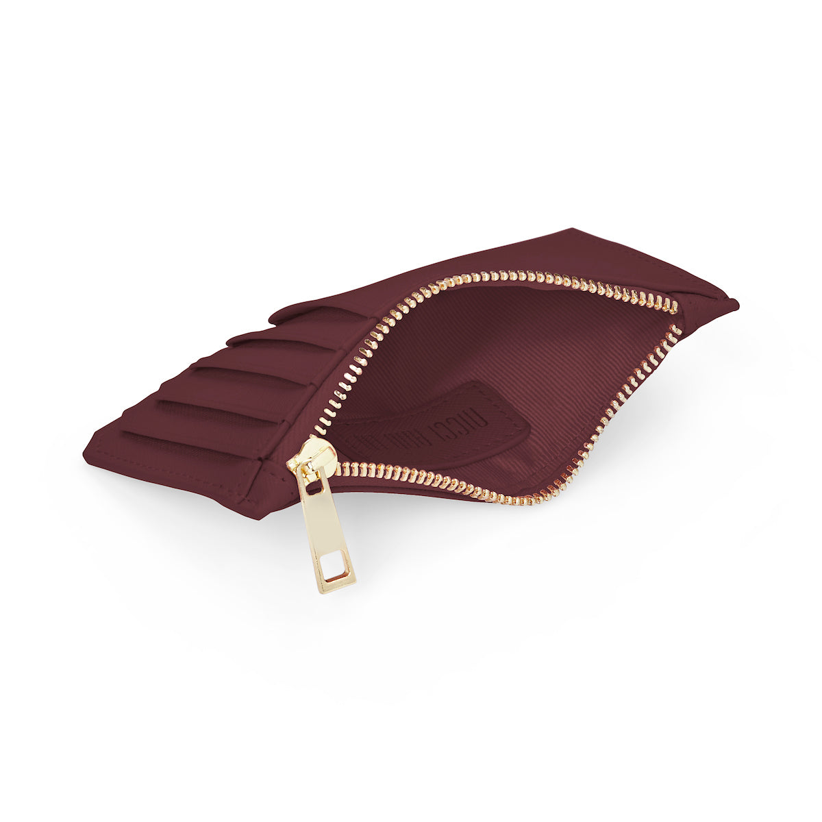 Slim Zip Cardholder - Burgandy