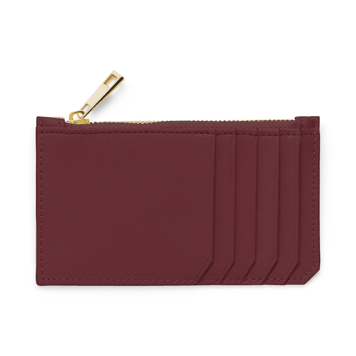 Slim Zip Cardholder - Burgandy