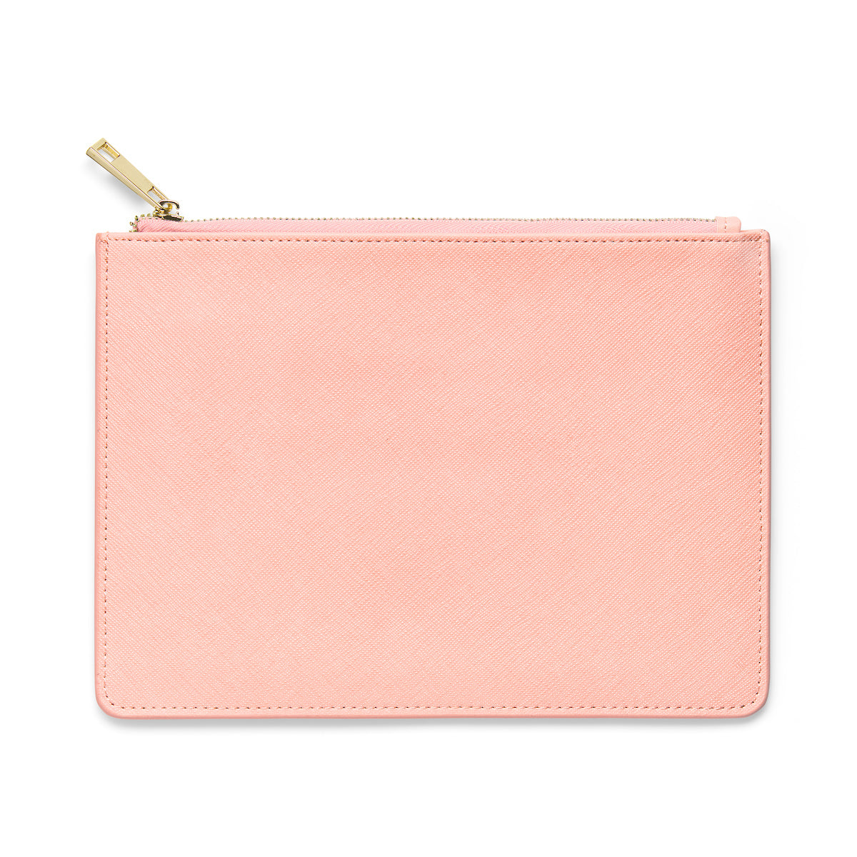 Large Saffiano Leather Clutch - Pale Pink