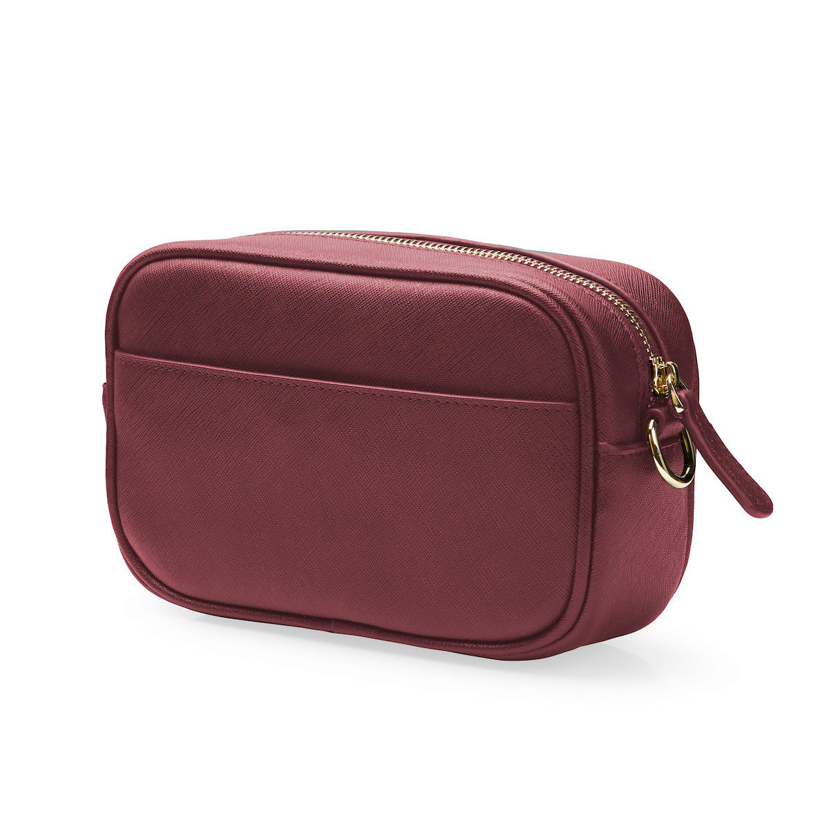 Crossbody Bag - Burgundy Saffiano Leather