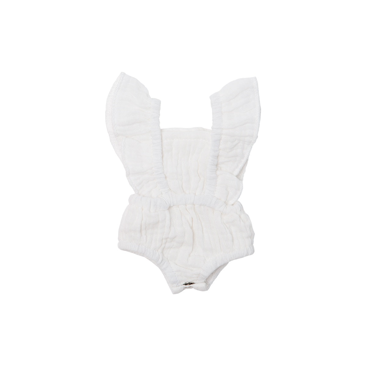 Doll Clothing - Emma Muslin Flutter Romper for 34cm Dolls - Ivory