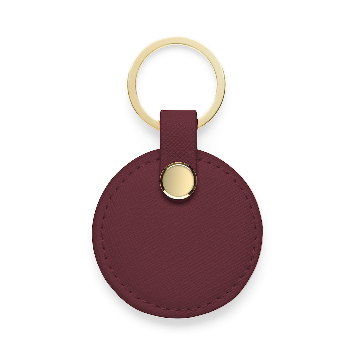 Circle Keyring - Burgandy