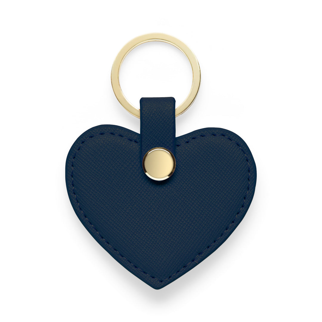 Heart Keyring - Navy