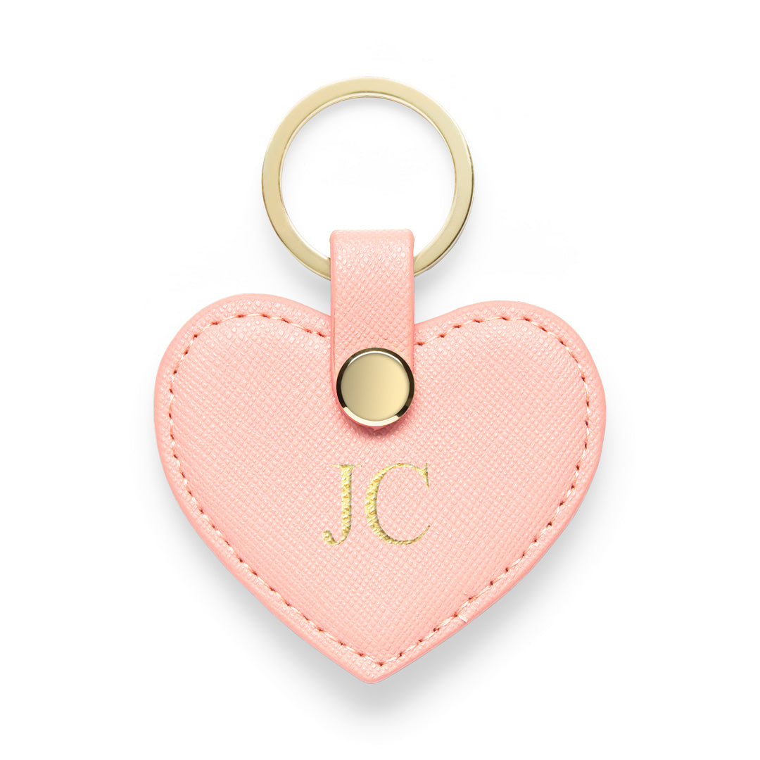 Pink Heart Key Rings Heart Keyring - Pale Pink - NICCI AND LU
