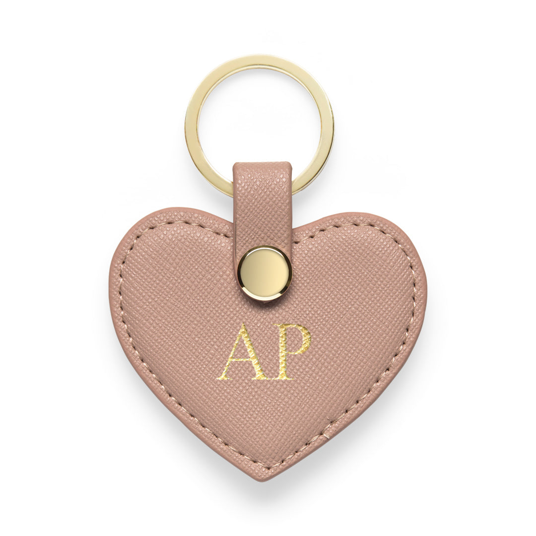 Heart Keyring - Taupe