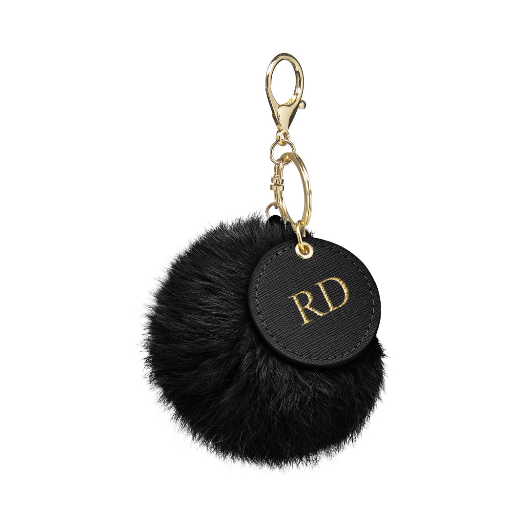 Pompom Keyring - Black