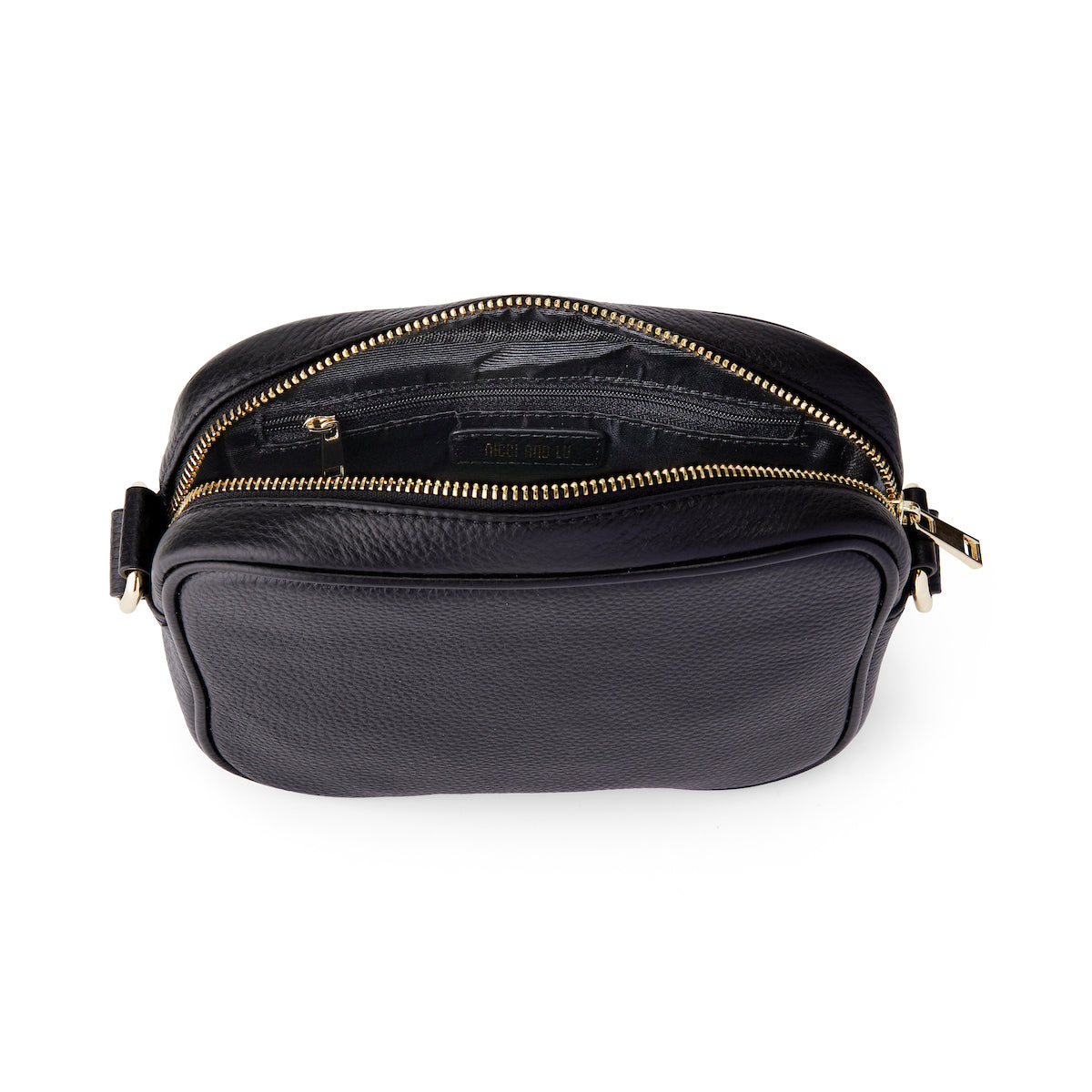 Box Crossbody Bag - Black Pebble Leather