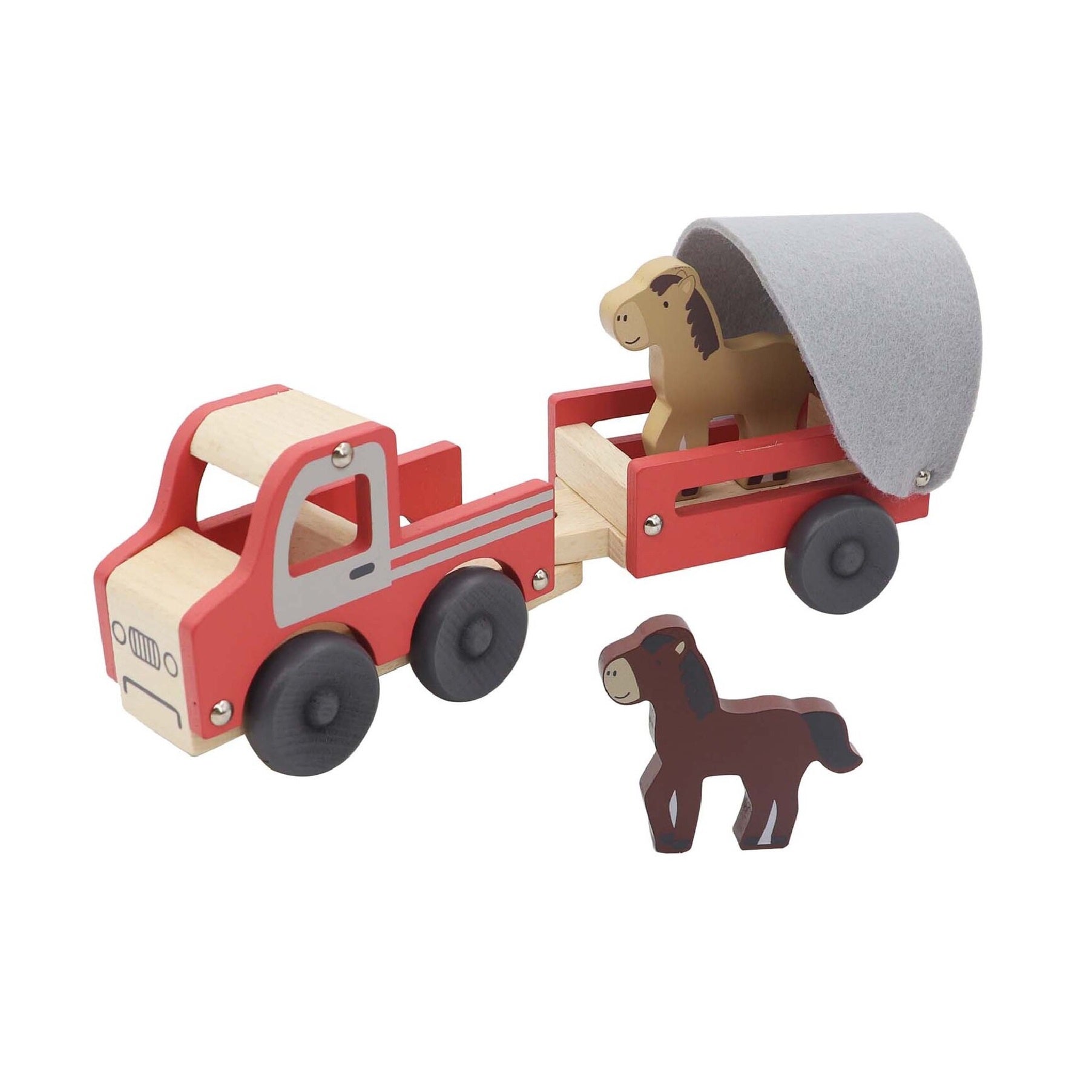 Wooden Truck with Horse
