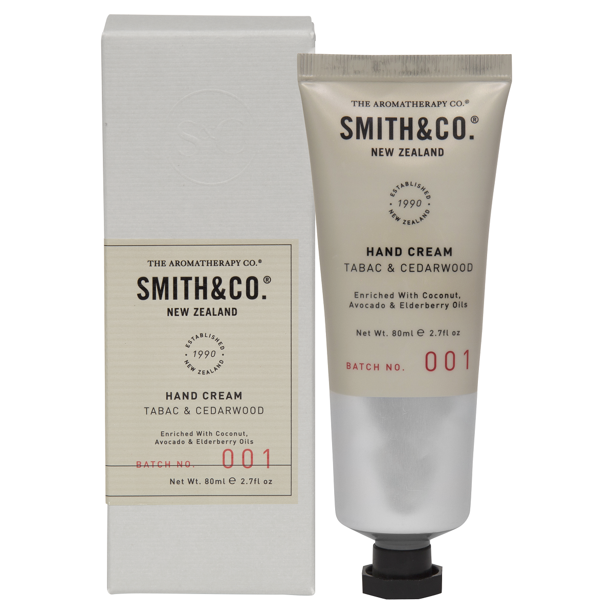 Smith & Co 80ml hand cream - Tabac & Cedarwood