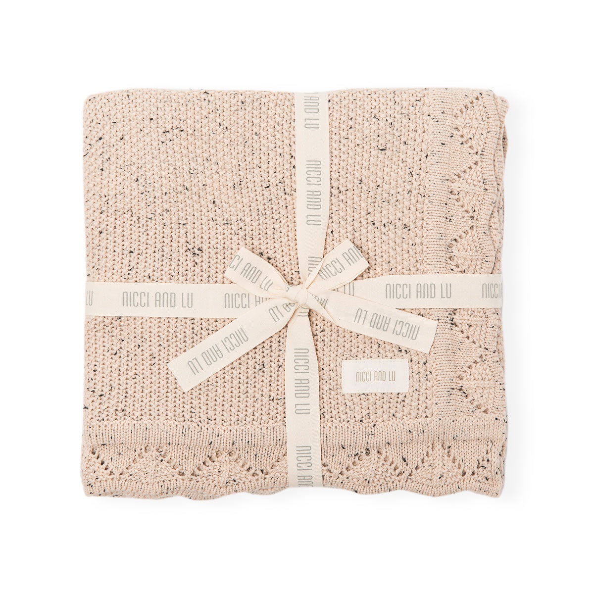 Heirloom Knitted Blanket - Oat Marle