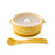 Silicone Suction Bowl and Spoon Set - Mustard