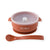 Silicone Suction Bowl and Spoon Set - Rust