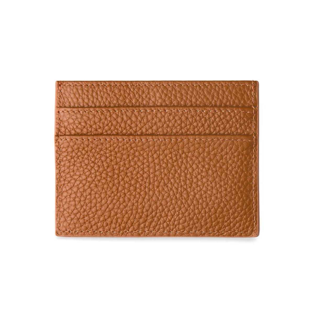 Double Cardholder - Tan Pebble Leather