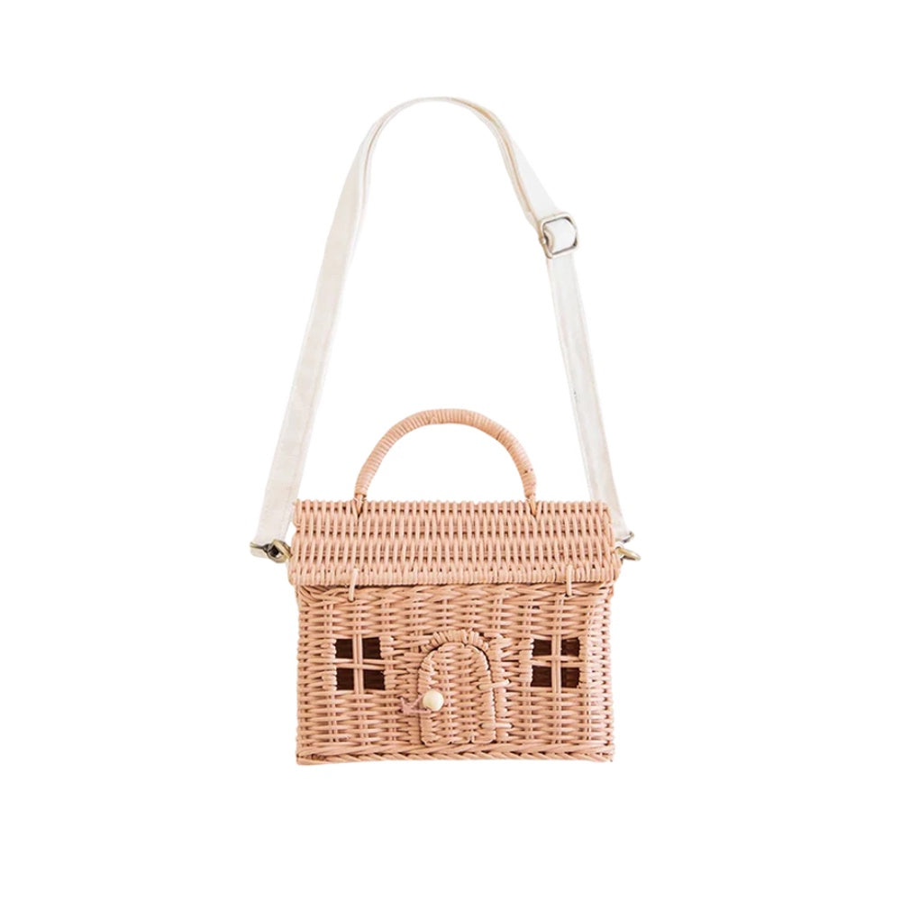 Rattan Casa Bag - Rose