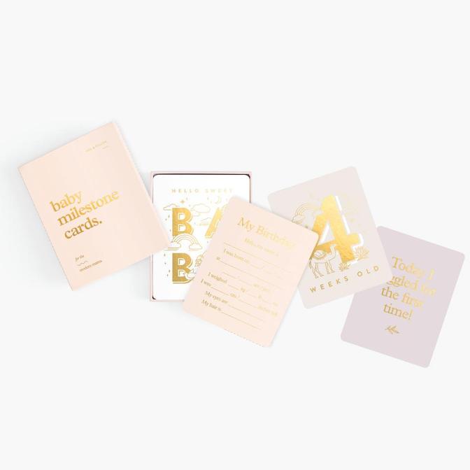 Baby Milestone Card Set - Cream