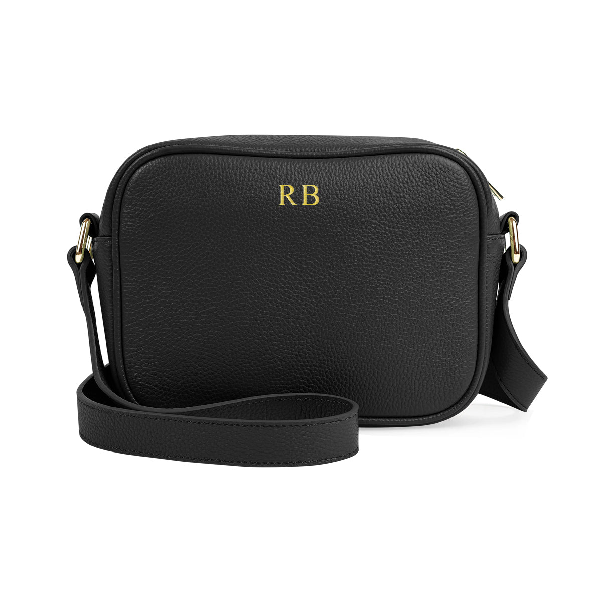 Box Crossbody Bag - Black Pebble Leather