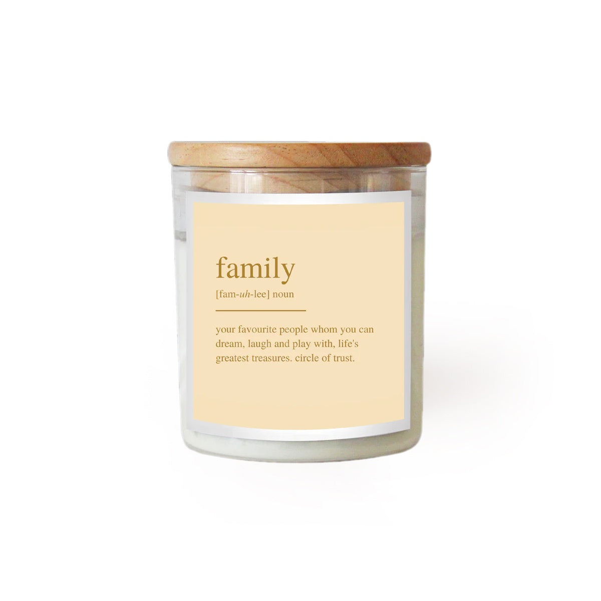 LIMITED EDITION Dictionary Meaning Candle - Family