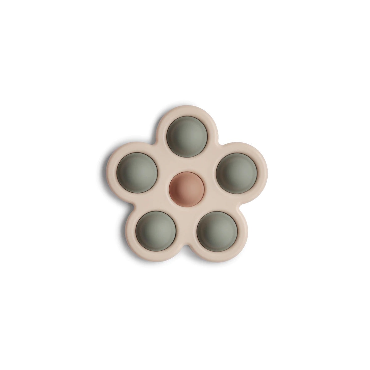 Mushie Flower Press Toy - Thyme Natural Sand