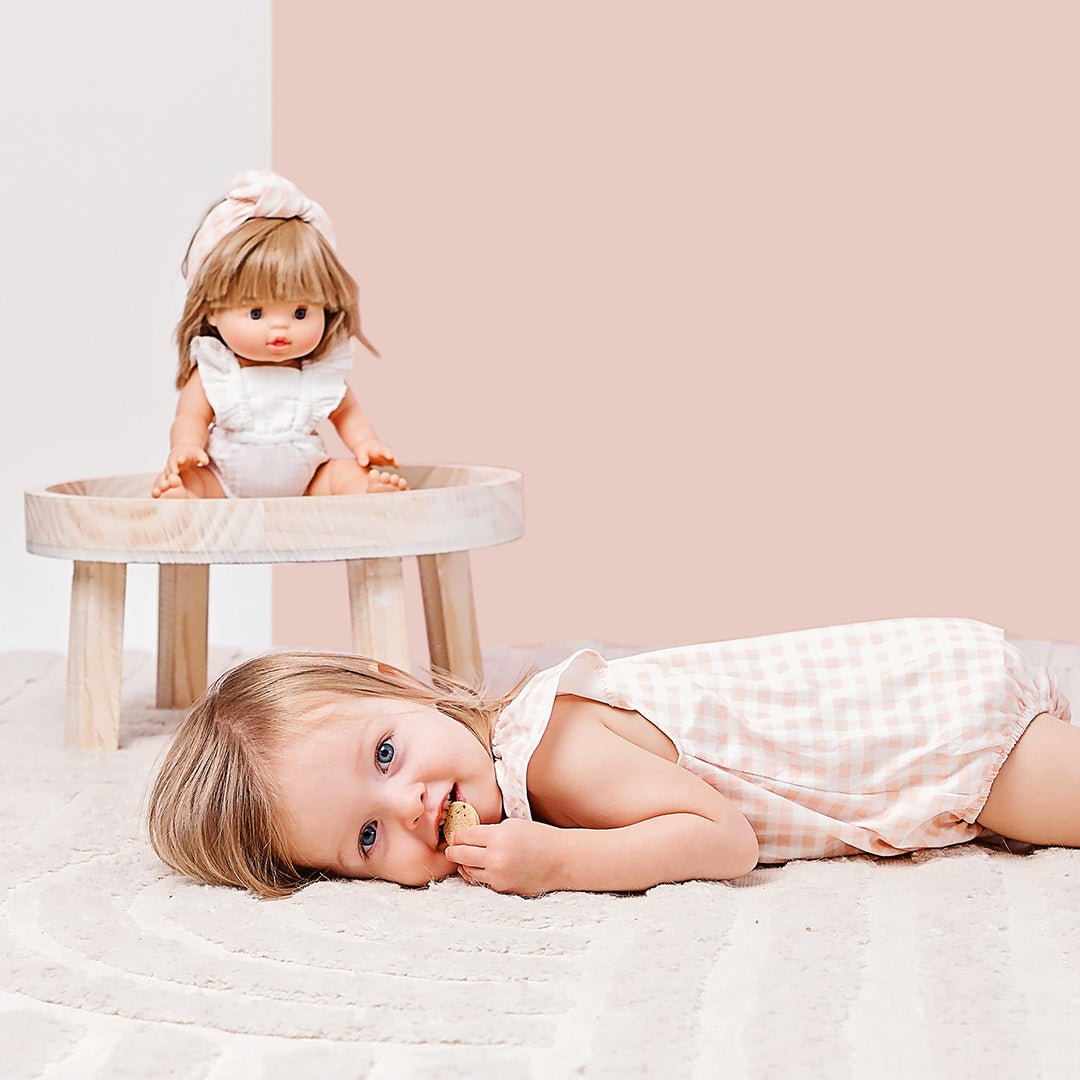 Doll Clothing - Emma Muslin Flutter Romper - Ivory