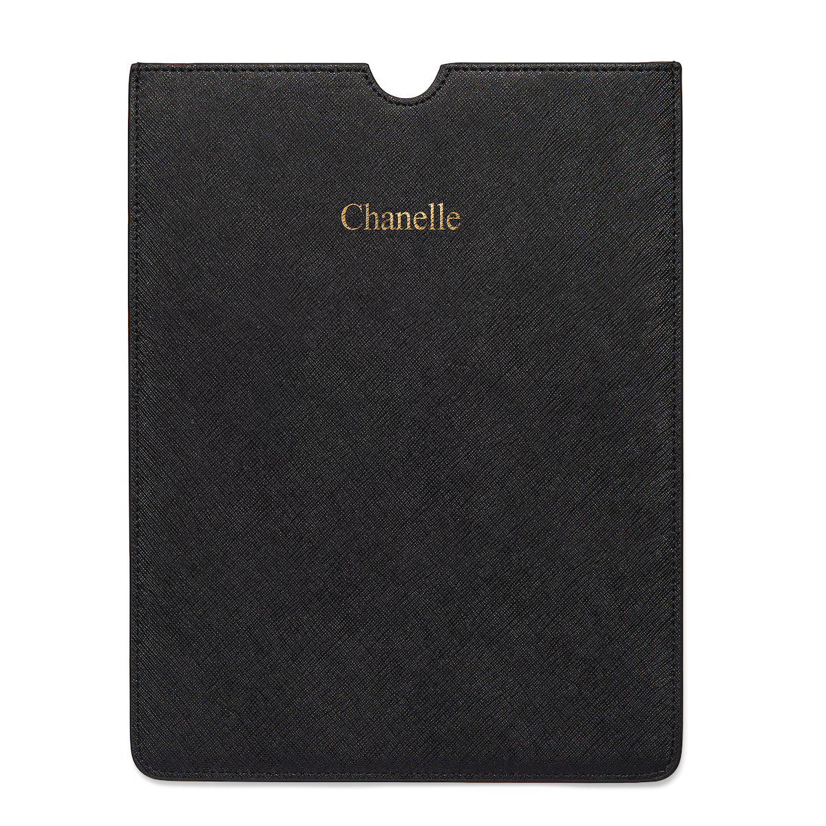 iPad Sleeve in Saffiano Leather - Black