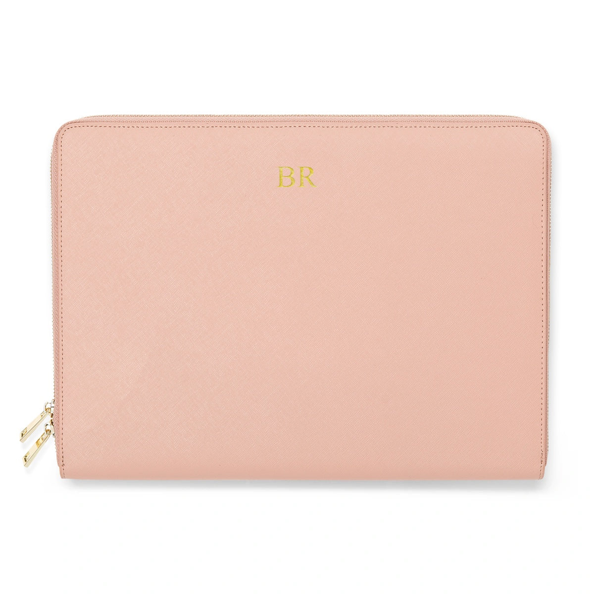 Laptop Bag in Saffiano Leather - Taupe