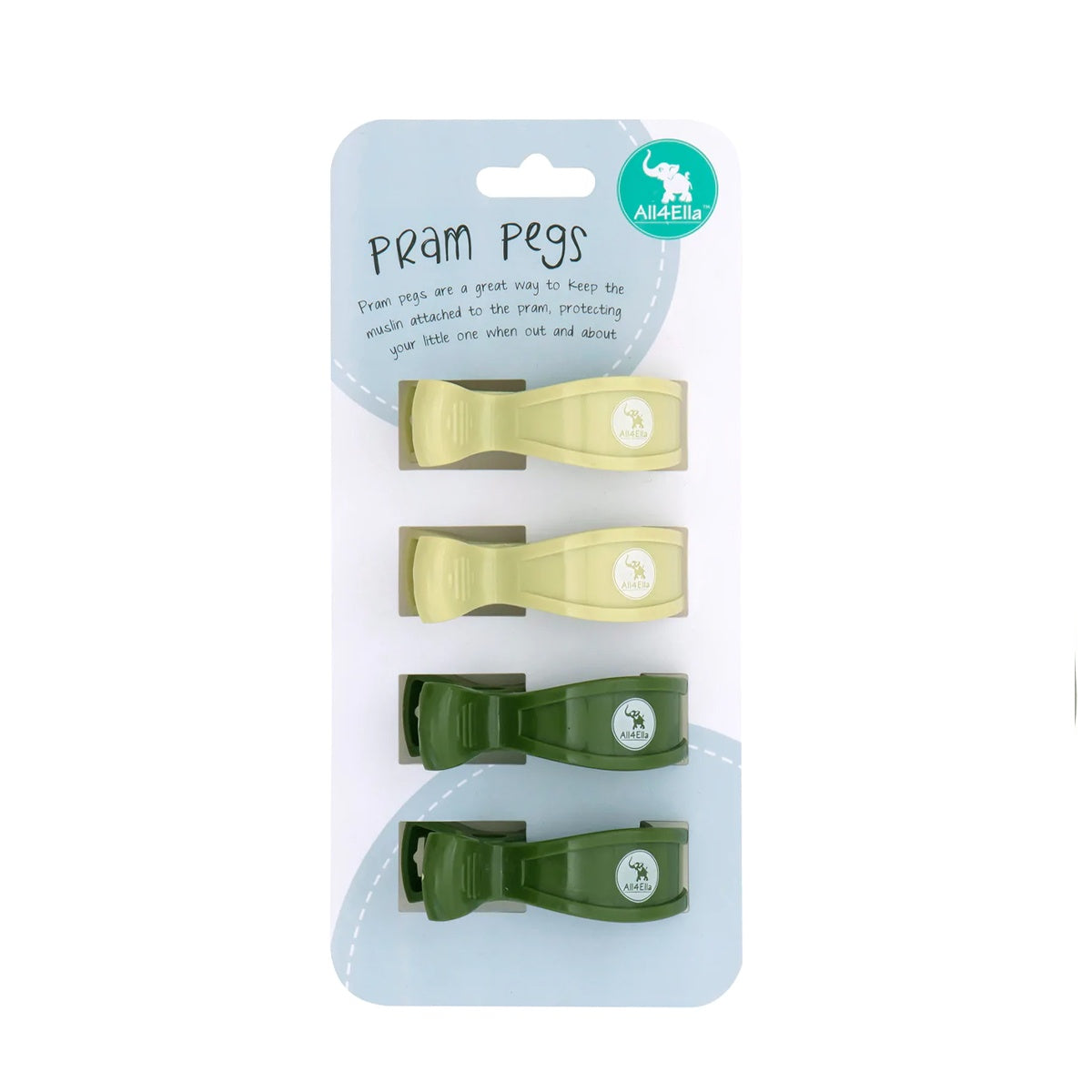 Pegs Soft lime/Forest Green 4 Pack