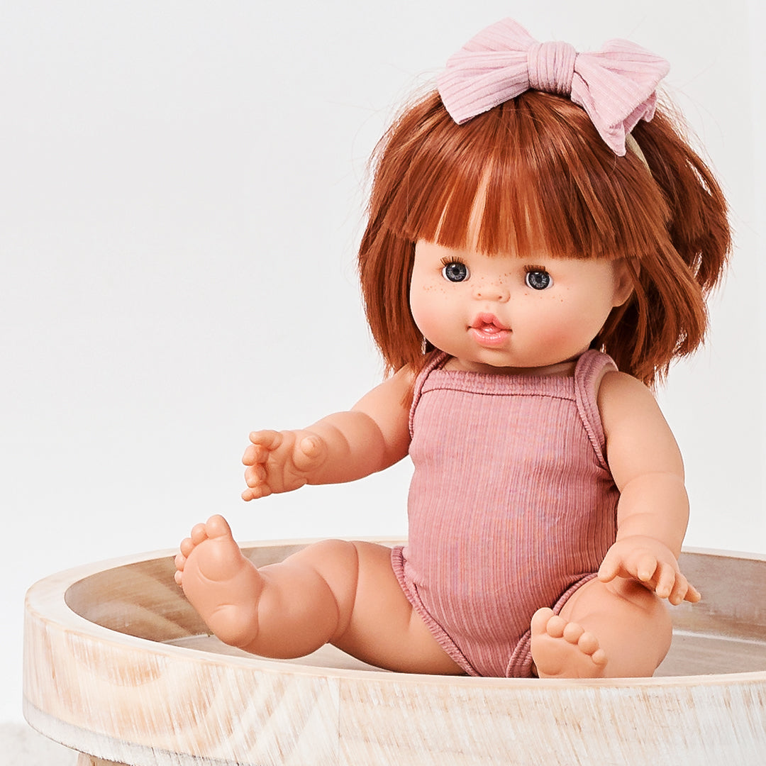 Doll Clothing - Freya Singlet Bodysuit for 34cm Dolls -  Rose Blush