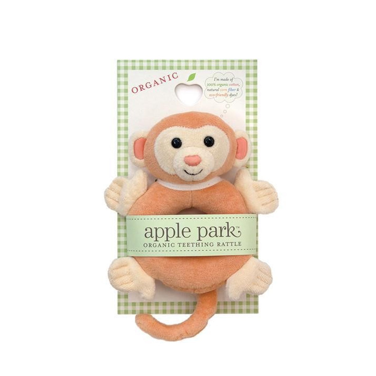 zzz Apple Park - Monkey Soft Rattle