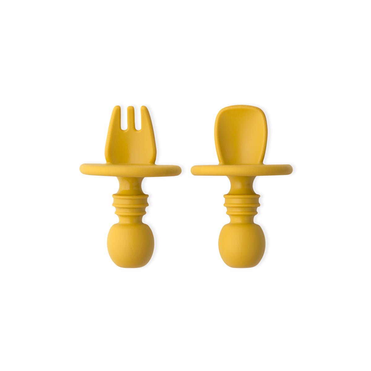 Small Fork and Spoon Set - Mustard