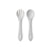 Silicone Fork and Spoon Set - Grey