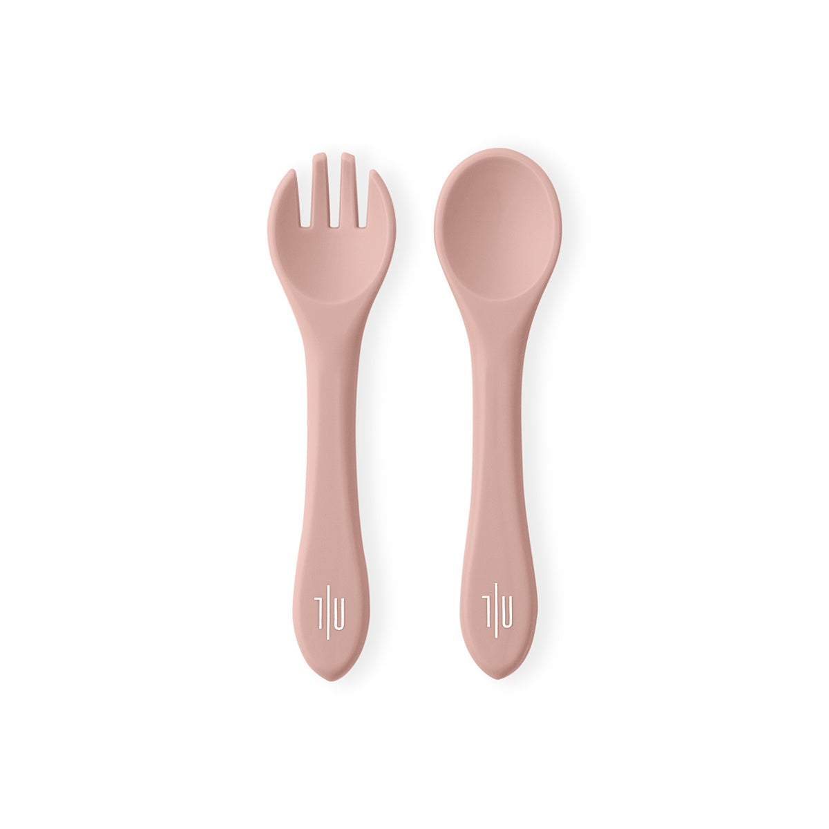 Silicone Fork and Spoon Set - Mauve