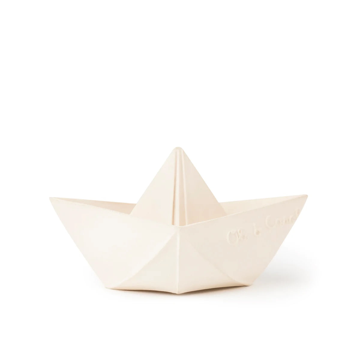 Oli & Carol Teether - Origami Boat White
