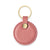 Circle Keyring - Pink Pebble Leather