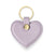 Heart Keyring - Lilac Pebble Leather