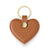 Heart Keyring - Tan Pebble Leather